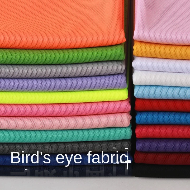 

Bird's Eye Mesh Clothing Sports Fabric T-shirt Basketball Wear Quick-Drying Moisture-Absorbing Breathable Sweat-Wicking Cloth