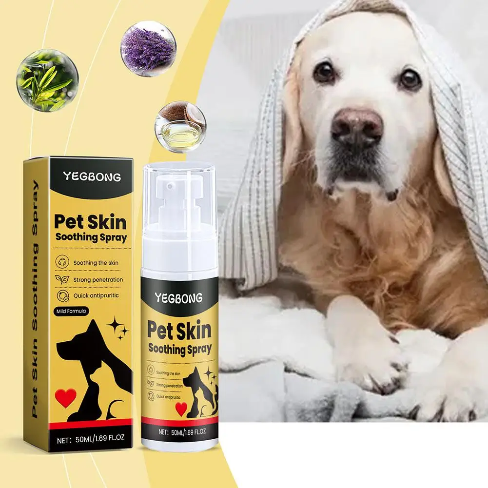 

Pet Skin Spray Dog & Cat Skin Care Spray, Soothing & Skin, Soothing Softening Cleansing Anti-Itch Spray Care Nourishing Spr M9C4
