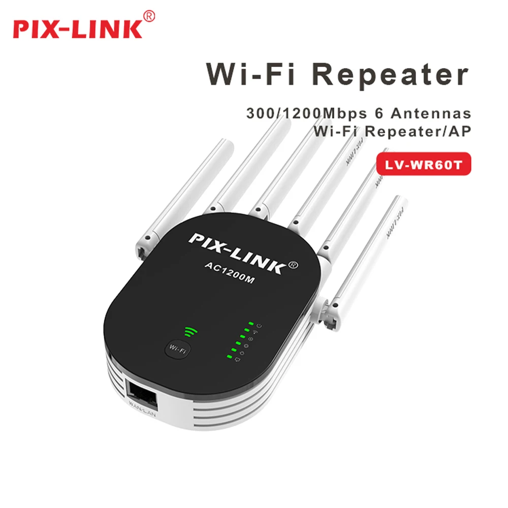 Répéteur WiFi PIX-LINK WR60T, routeur 1200Mbps, extension de portée WiFi, amplificateur de Signal Wi-Fi 2.4G, réseau longue portée