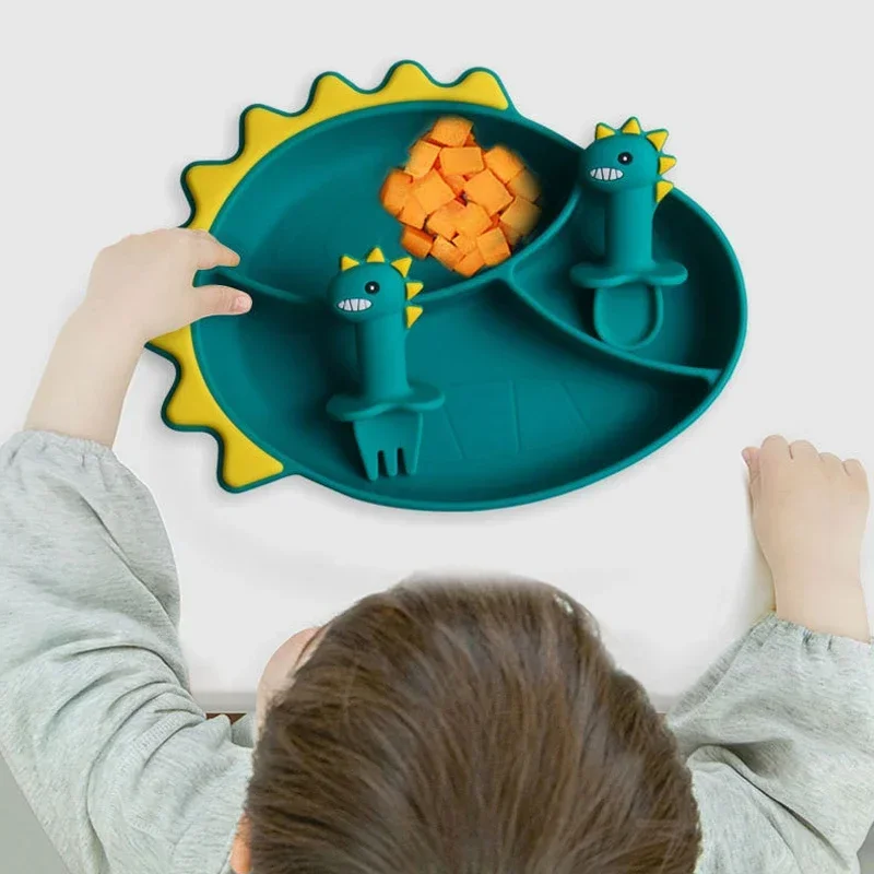 Silicone Sucker Bowl Feeding Tableware for Infant and Young Training Learning To Eat Bowls and Baby Supplementary Food Bowls