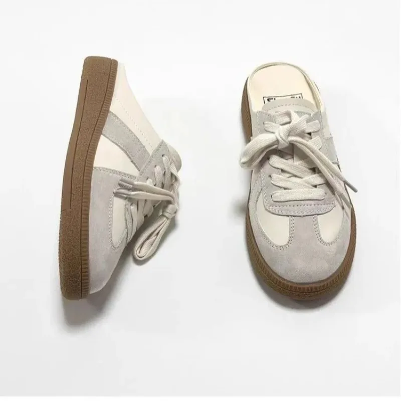 Women Canvas Mules Shoes Classic Loafers Woman Slipper Comfortable Slip-On Clogs Round Toe Walking Sneakers Lazy Female Footwear