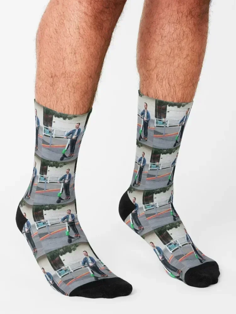 elijah wood on scooter Socks set christmas stocking Novelties Toe sports Girl'S Socks Men's