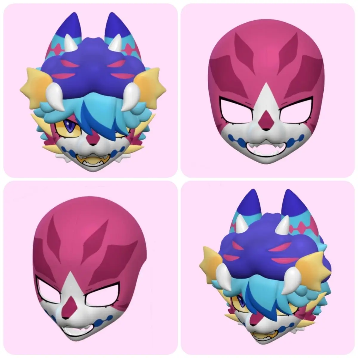 

Kemono Base Mask Canidae Fursuit Kig Beast Suit 3D Printed Skull Costume DIY Accessories Cosplay Mask Cosplay