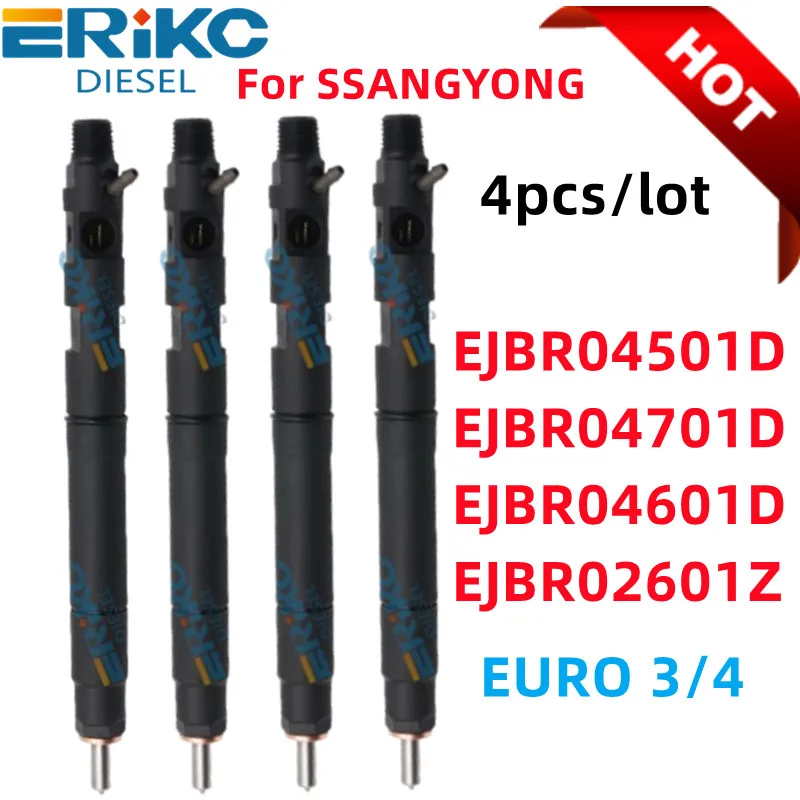 4PC For Delphi SSANGYONG Actyon / Kyron EJBR04501D A6640170121 EJBR04701D EJBR04601D EJBR02601Z  Diesel Ful Original Injector