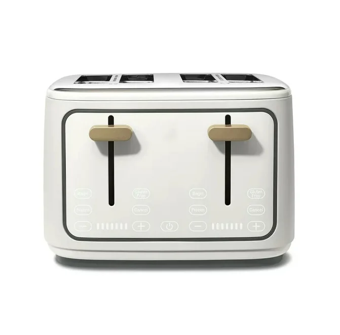 

4-Slice Toaster with Touch-Activated Display, White Icing by Drew Barrymore