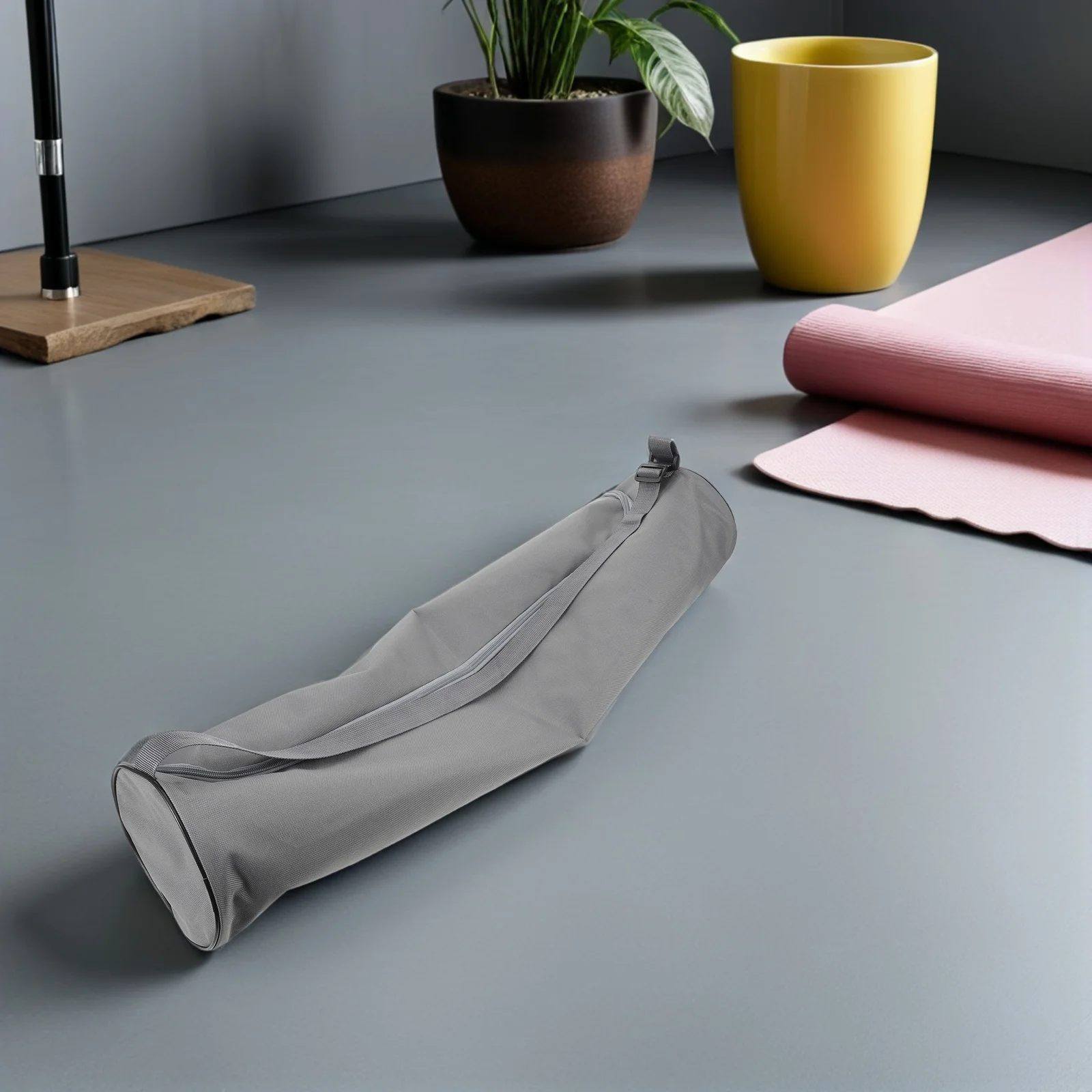 

2pcs Yoga Mat Carrying Bag Durable Oxford Fabric Travel Fitness Organizer Smooth Zipper Closure For Workout Mats Storage -