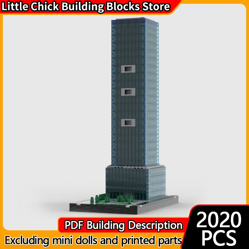 

City Street View Model MOC Building Bricks 55 Hudson Yards Modular Technology Children Holiday Gifts Assemble Toys Suit