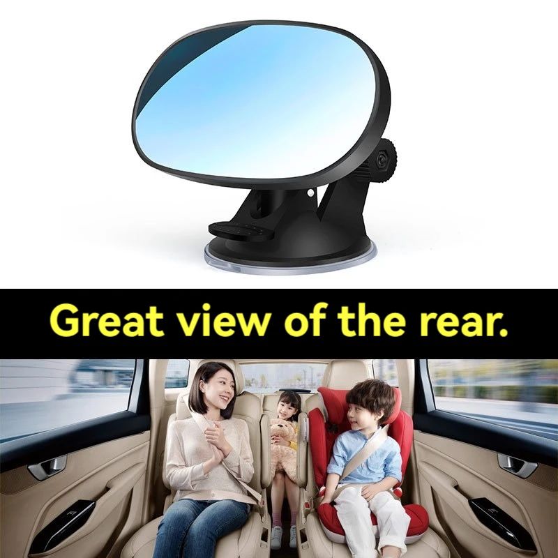 車用ベビーミラー インテリア ダッシュボード 吸盤式 フロントガラス サンバイザー プレートクリップ ミラー 安全 バックミラー ベビー キッズ モニター