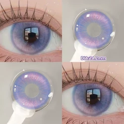 OVOLOOK-1 Pair Myopia Prescription Colored Contact Lenses Fashion Lens Beauty Pupils Blue Eye Color Lenses Purple Eye Lenses