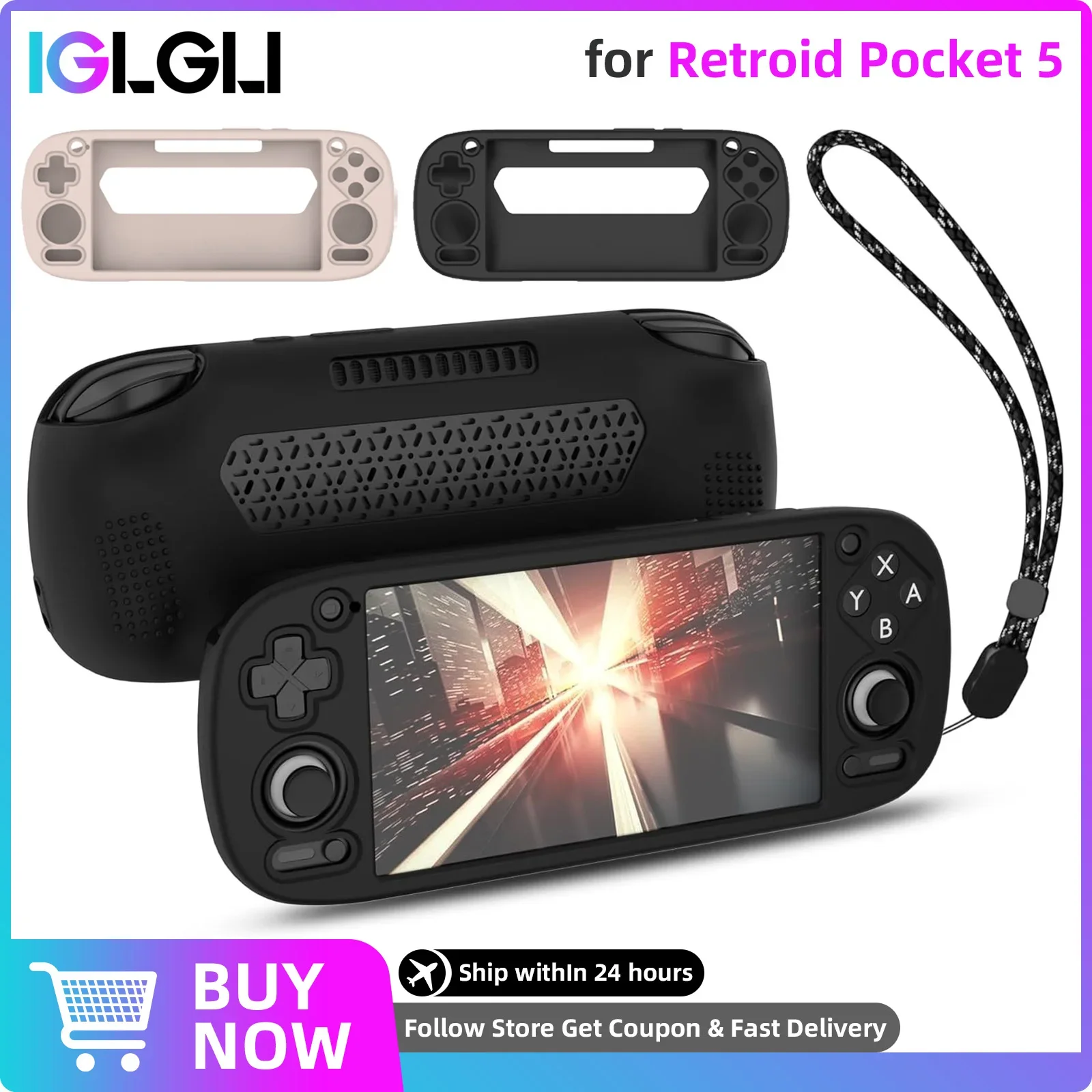حافظة لهاتف Retroid Pocket 5 غطاء حماية من السيليكون الناعم لـ Retroid Pocket 5 ملحقات ألعاب مضادة للخدش