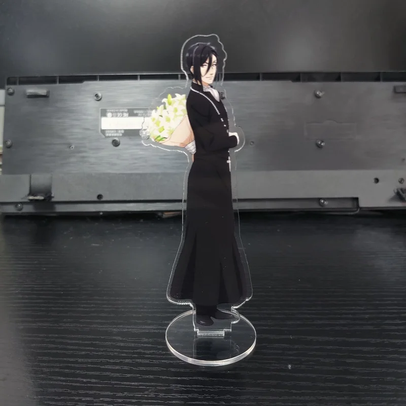 Anime Black Butler Hot Figures Sebastian Michaelis acrilico modello personaggio 304l Violet Plate Desk Decor Standing Sign Prop