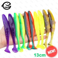 QXO 10pcs/Lot 13cm 10cm  Soft Worm Lures Silicone Swimbait Bait Sea Fish Pva Wobblers Goods For Fishing Artificial Tackle