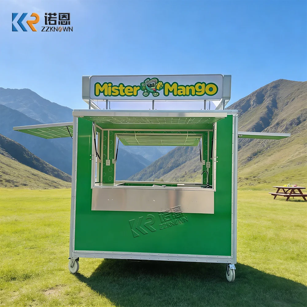 

Mobile Van Stainless Steel Food Truck Large Caravan Australian Standard Consession Food Trailer