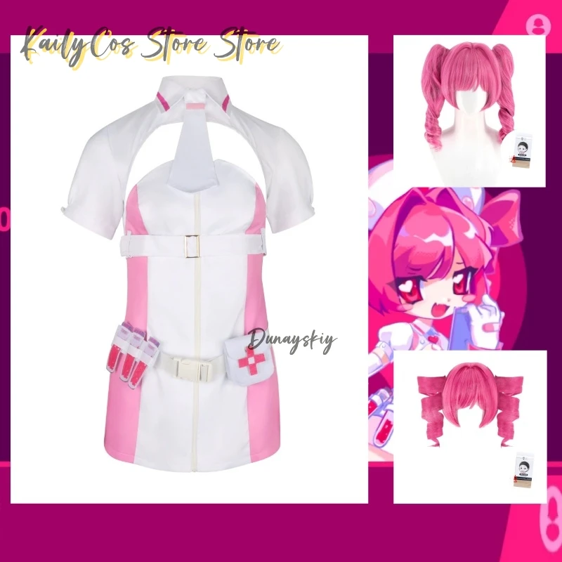 Falda superior de enfermera de ídolo Virtual, disfraz de Anime Cos MuseDash, disfraz de Buro, disfraz de fiesta de Halloween para mujeres adultas
