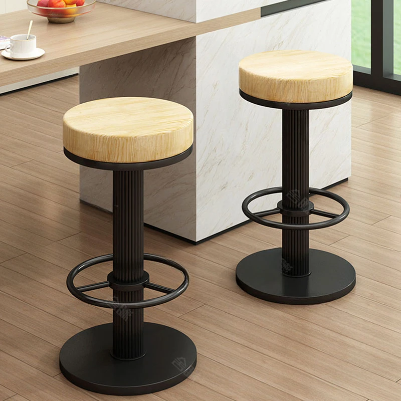 

Backrest Bar Chair Outdoor Home Comfortable Kitchen Counter Stool Gaming Nordic Leather Chaise Adjustable Modern Stools Armchair