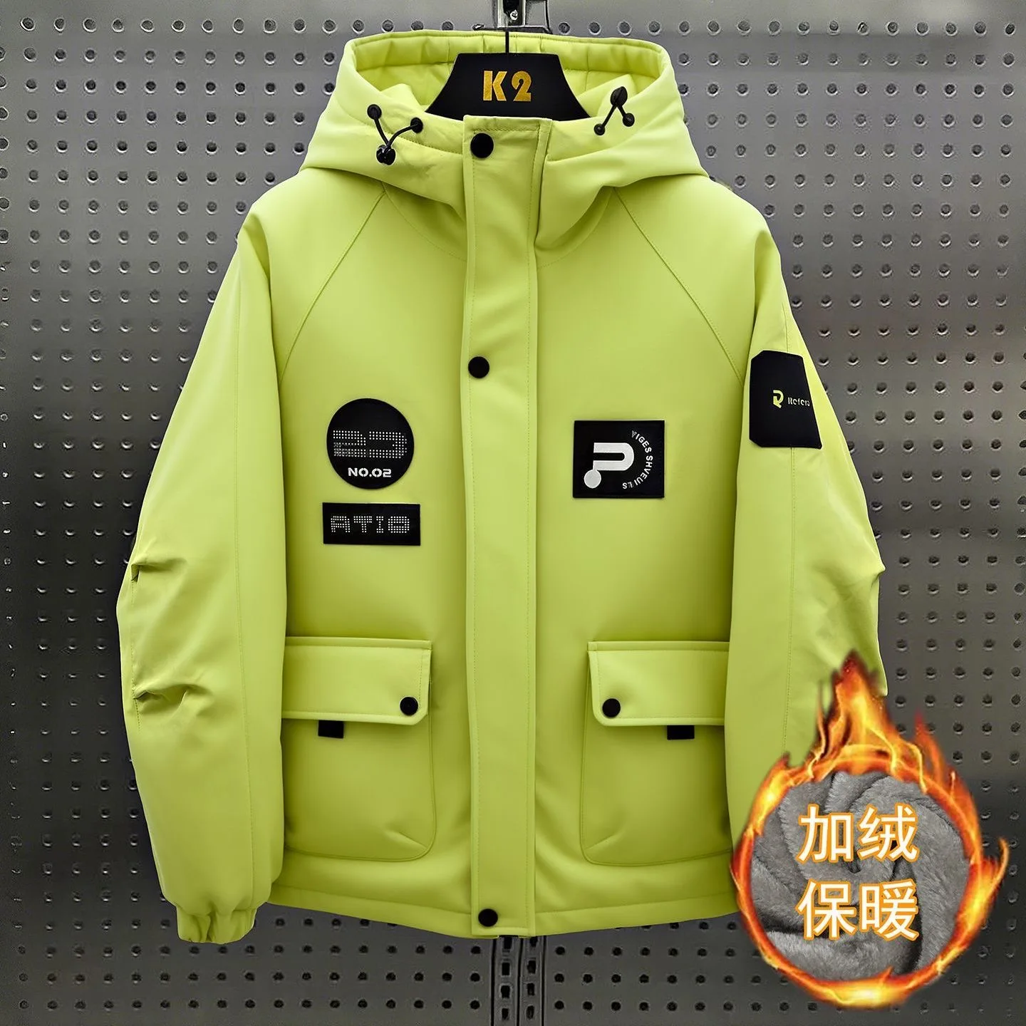 

Новая зимняя модная тенденция с толстым флисом и теплая рабочая одежда с капюшоном для мужчин, повседневная свободная спортивная куртка высокого качества