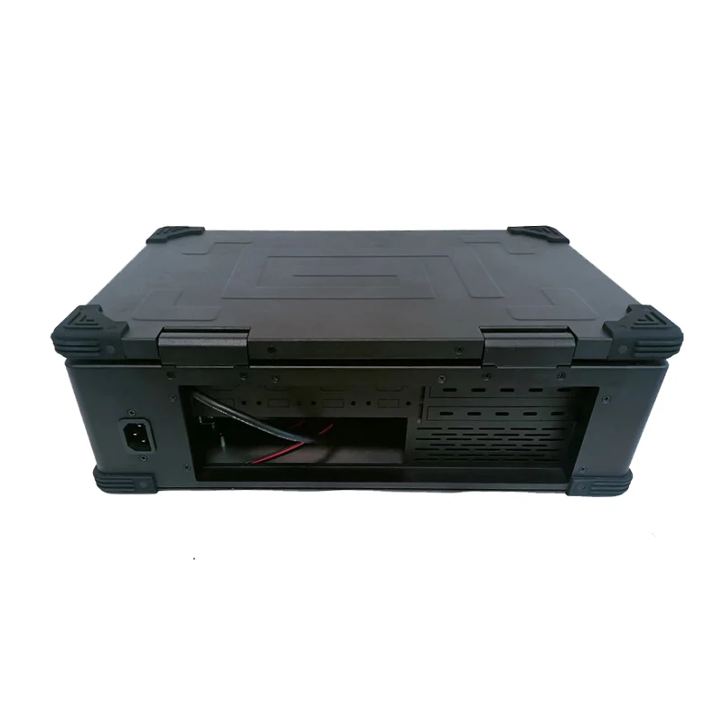 هيكل الخادم الصناعي المتكامل المحمول مقاس 15.6 بوصة، محطة عمل متنقلة، هيكل كمبيوتر محمول متين، شاشة LVDS