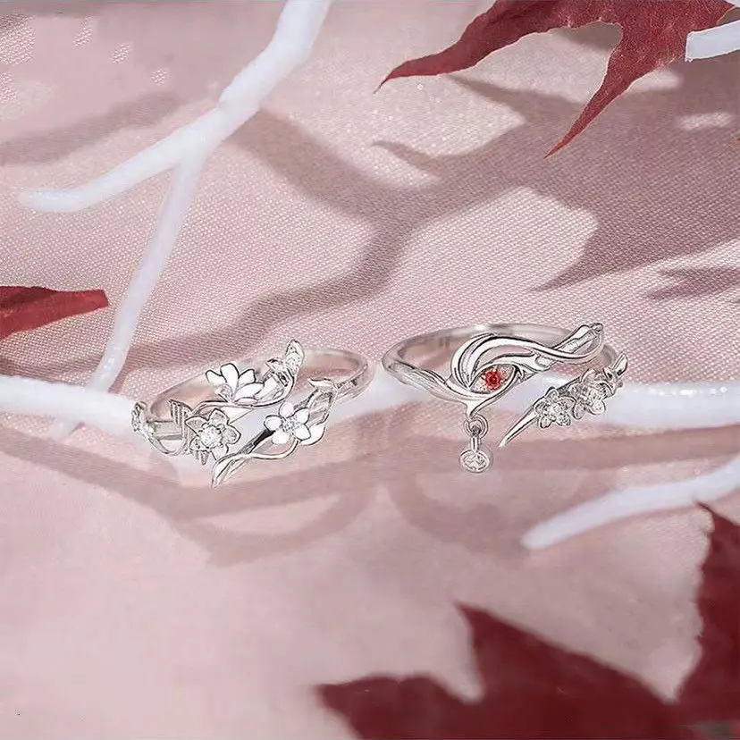 Anime Tian Guan Ci Fu Ring Heaven Official’s Blessing Hua Cheng Xie Lian Ring Cosplay Alloy Rings Adjustable Prop - Image 2