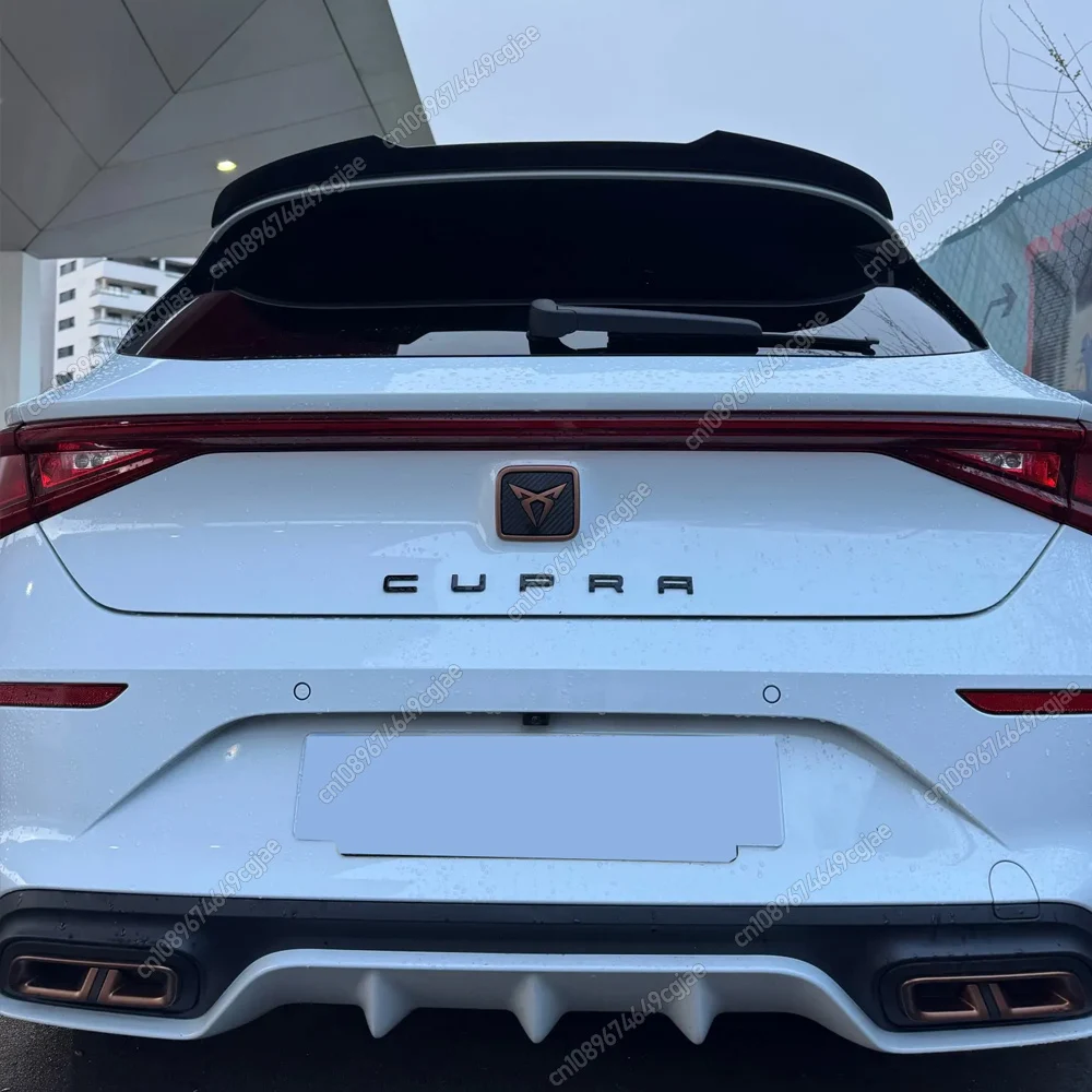 لسيات ليون FR / كوبرا MK4 4-Door Hatchback 2021-2025 ماكستون ستايل 1:1 قبعات سبويلر للسقف الخلفي الجناح ABS أسود Bodykits ضبط