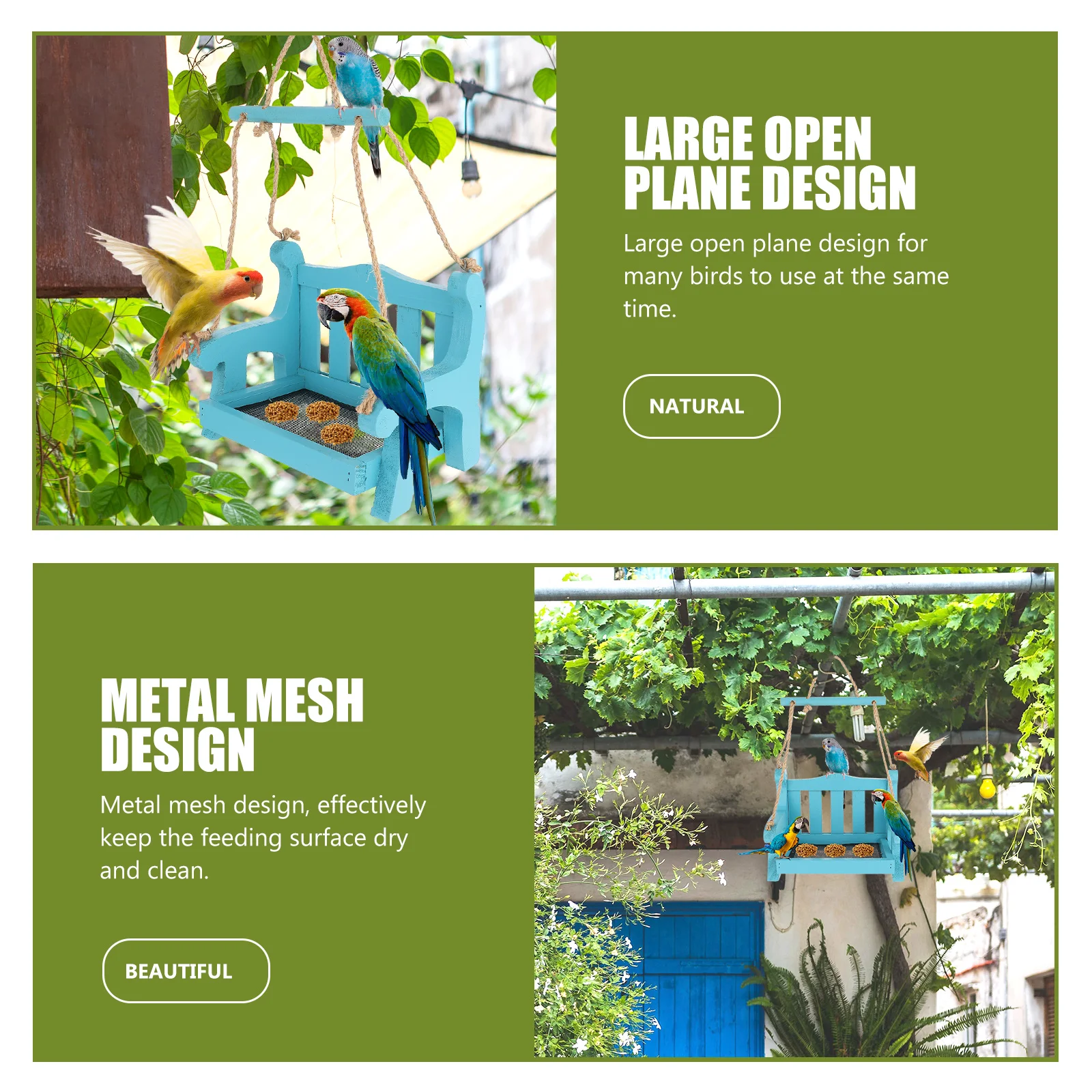 

Automatic Hanging Bird Feeder Creative Balcony Garden Chair Shape Outdoor Bird Food Container Yard Decoration Food Feeder