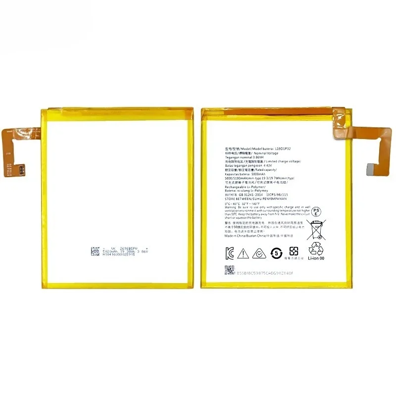 L19D1P32 for Lenovo M10 Plus/TB-X606/Smart Tab M10 FHD Plus/TB-X606F Tablet Battery High Quality Replacement Bateria Grade A Cel