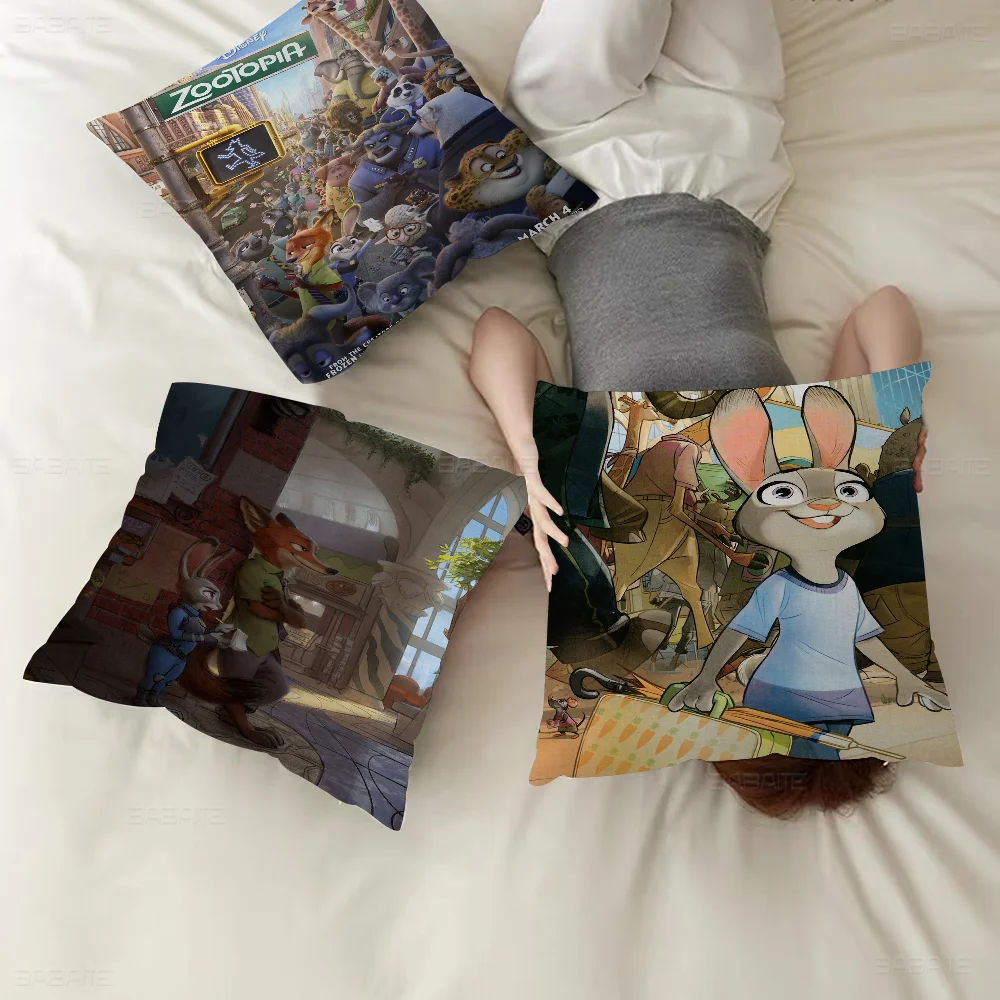 

Classic Anime Z-Zoo-topiaes Stitch Lucky Dragon Pillow Cover Sofa Cushion Cover Home Room Decoration Children Gift