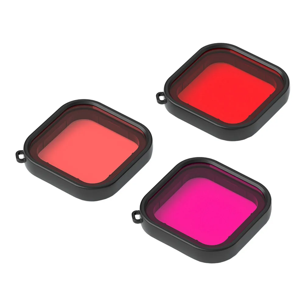

3pcs Underwater Camera Diving Filter For 8 Color Correction Freshwater Seawater Scuba Snorkeling Camera