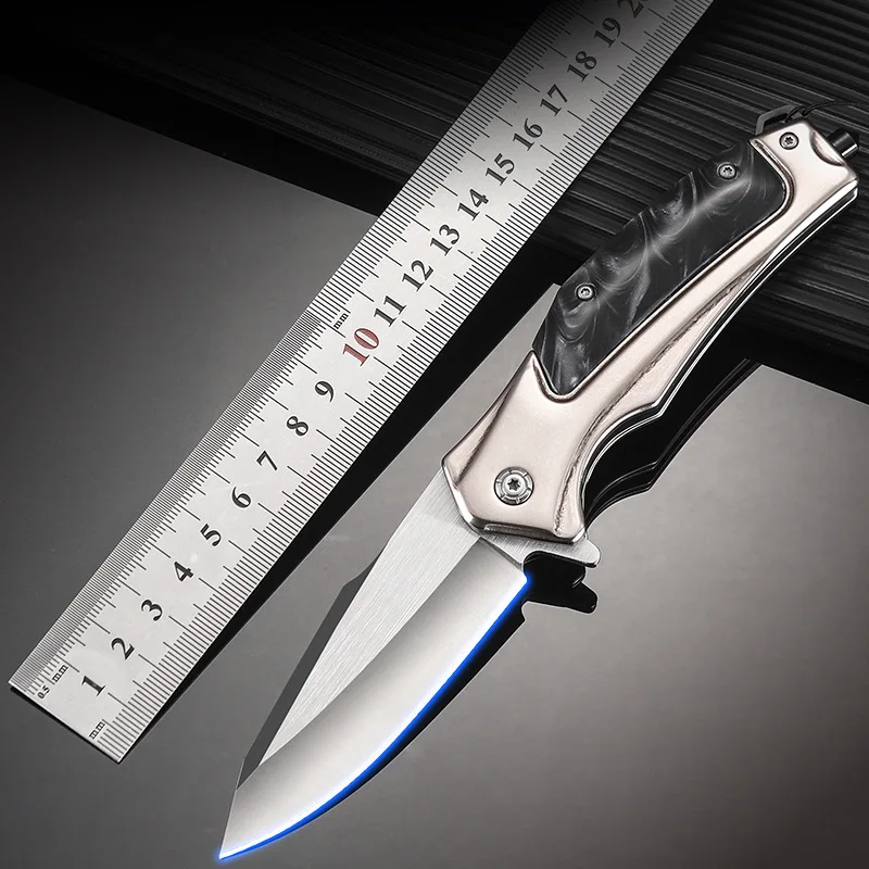 

Exquisite outdoor portable camping folding knife Stainless steel camping self-defense knife multi-purpose sharp tactical knife