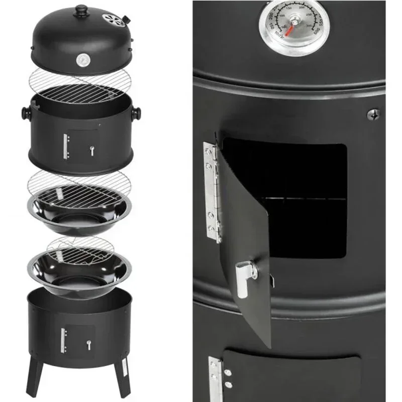 

Desktop Electric 3-in-1 Smoke Oven Barbecue Oven Outdoor Firewood Stove Courtyard Barbecue Rack