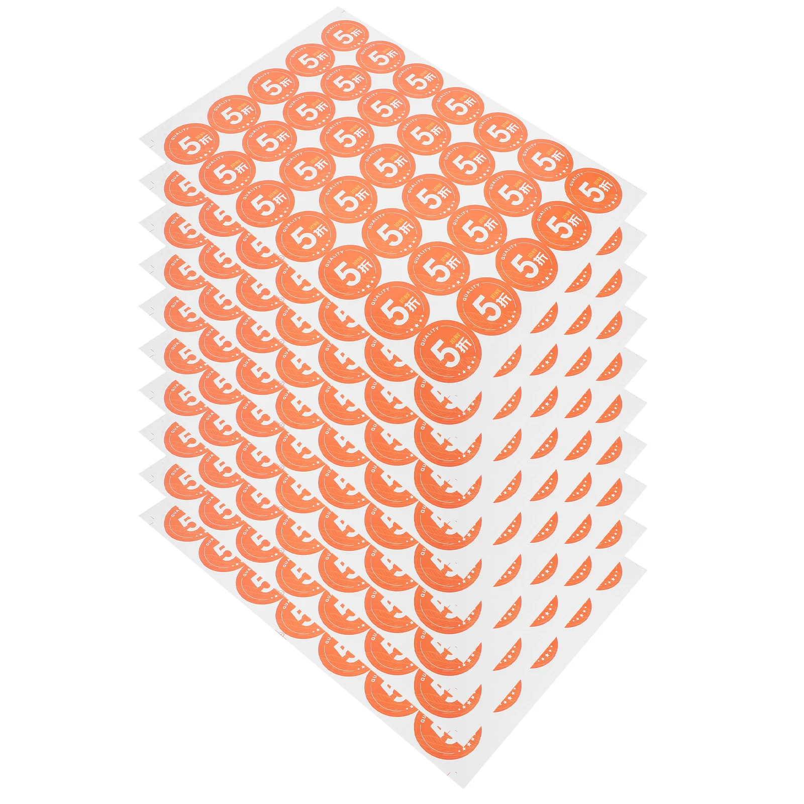 

350Pcs Sticker 50 Percent Off Label Sticky Promotional Tag for Books Electronics Home Goods Quick Application