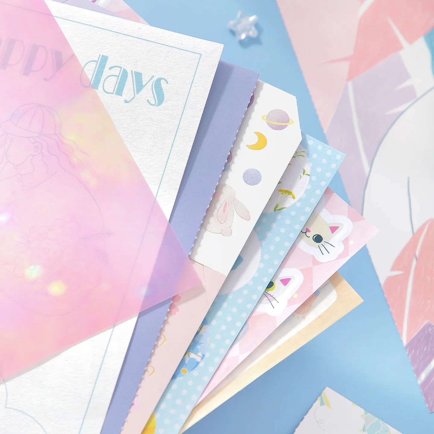 Zestaw do scrapbookingu GO 64 elementy - inspiracja, materiały dekoracyjne, papier, naklejki, kartki, DIY, kolaż, dziennik. — zdjęcie produktu 6
