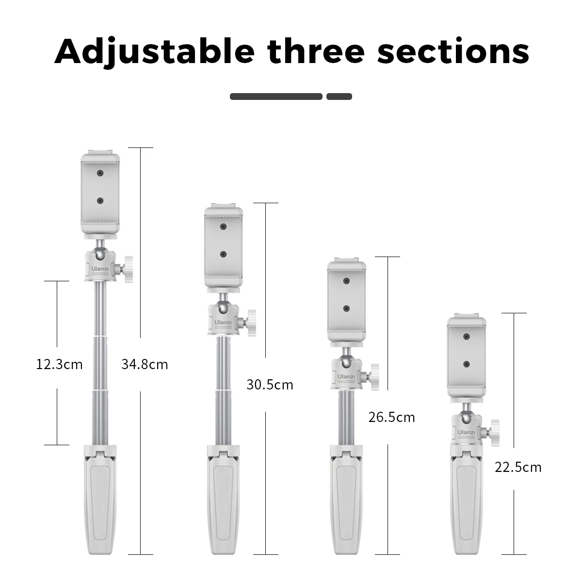 ULANZI MT-08 Mini Trípode Para Cámara Compacta – Poste Extensible De 15cm, Tornillo 1/4 Y Peso Ligero (90g)