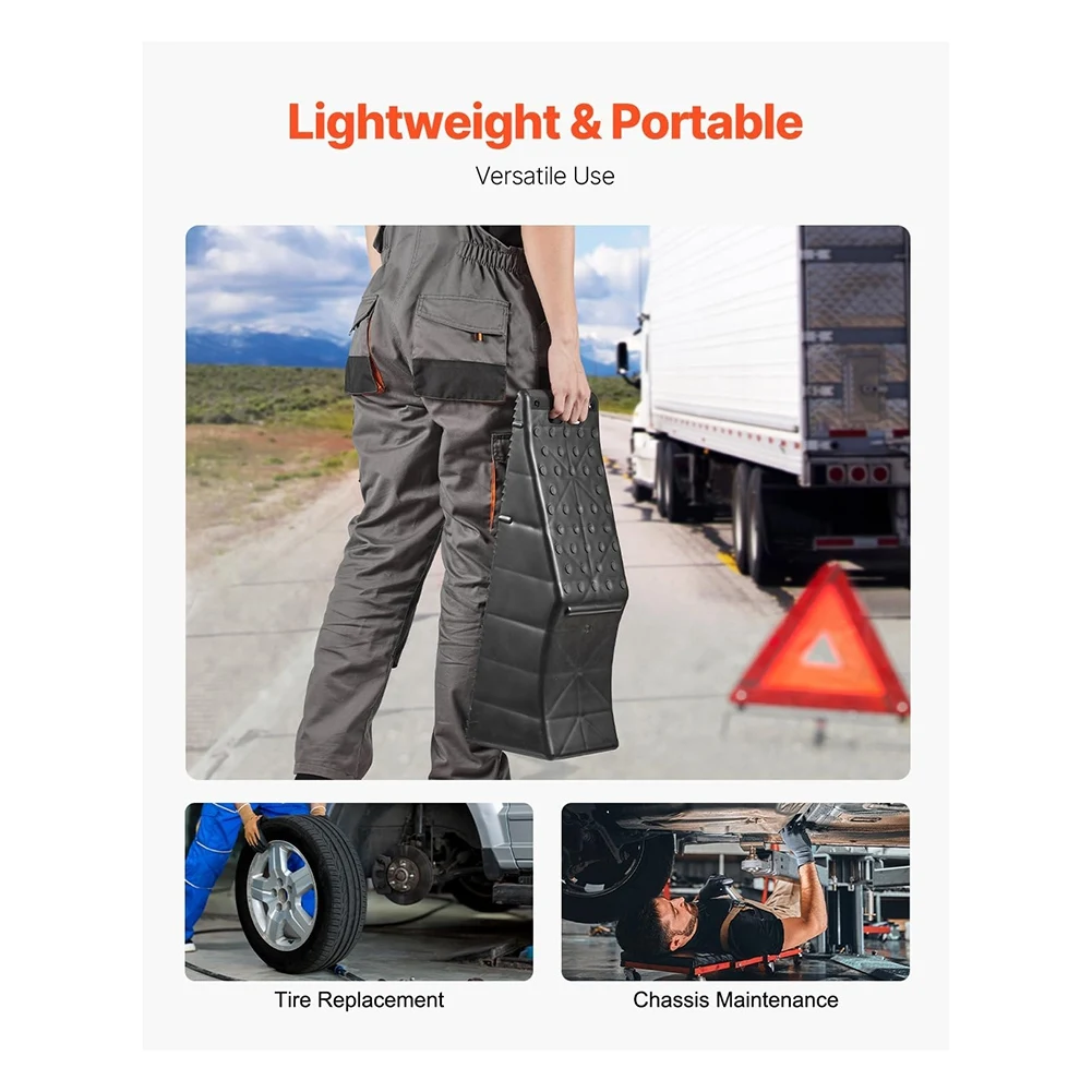 Retail! Car Ramp Low Profile Service Ramp 20000 Lbs/10 Ton Loading Capacity 5.5 Inch Lift Height Car Ramp Heavy Duty Tire Ramp