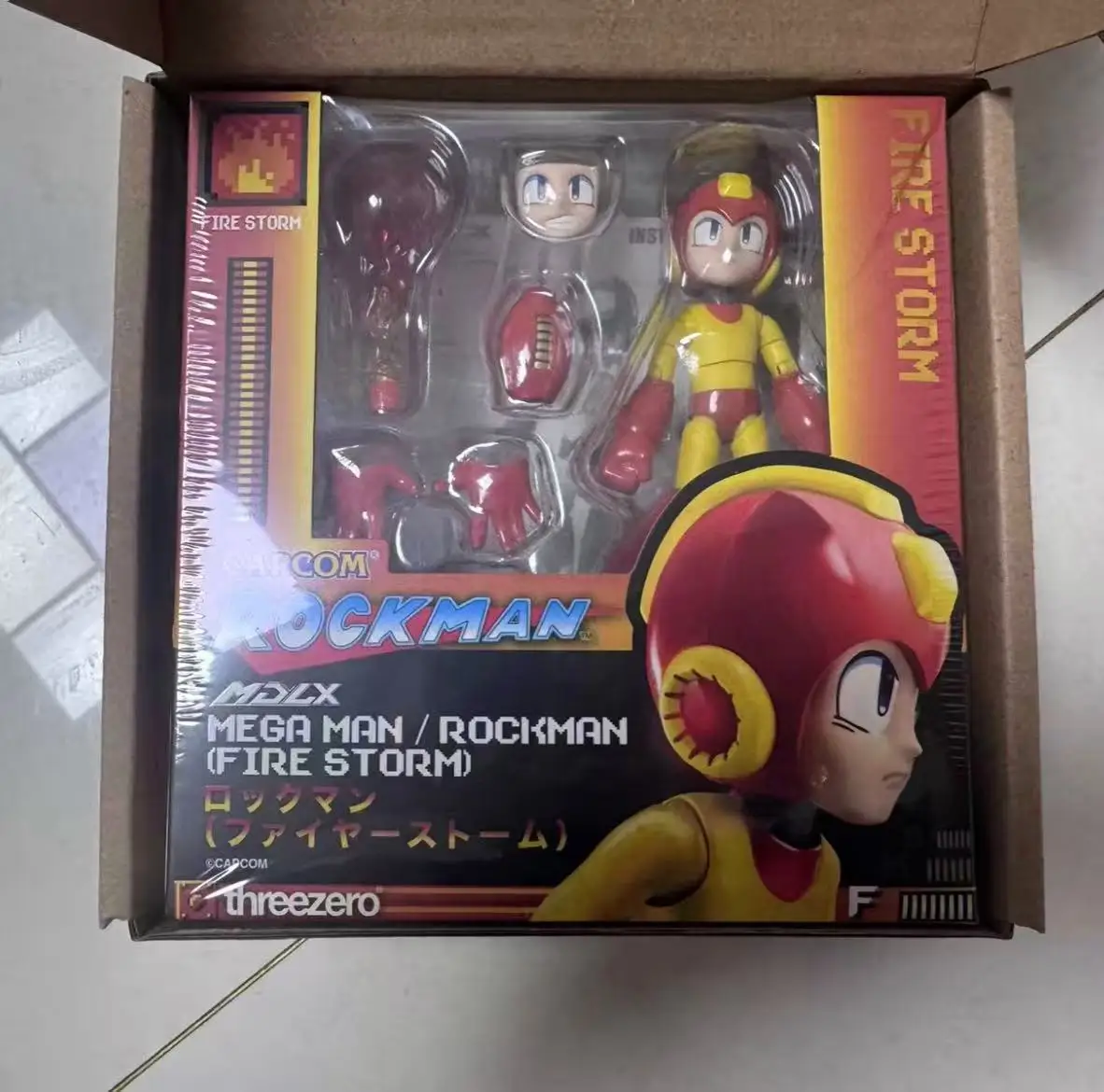 

100% оригинальные фигурки Three Zero MDLX Mega Man Rockman Fire Storm, аниме-модель, коллекция игрушек