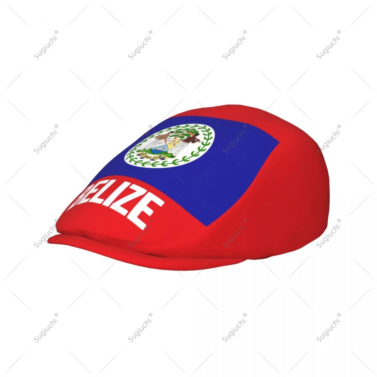 Forward cap Belize Flag Men Women Flat Newsboy Driving Hat Cap Short Brim for Driving Daily visors hat