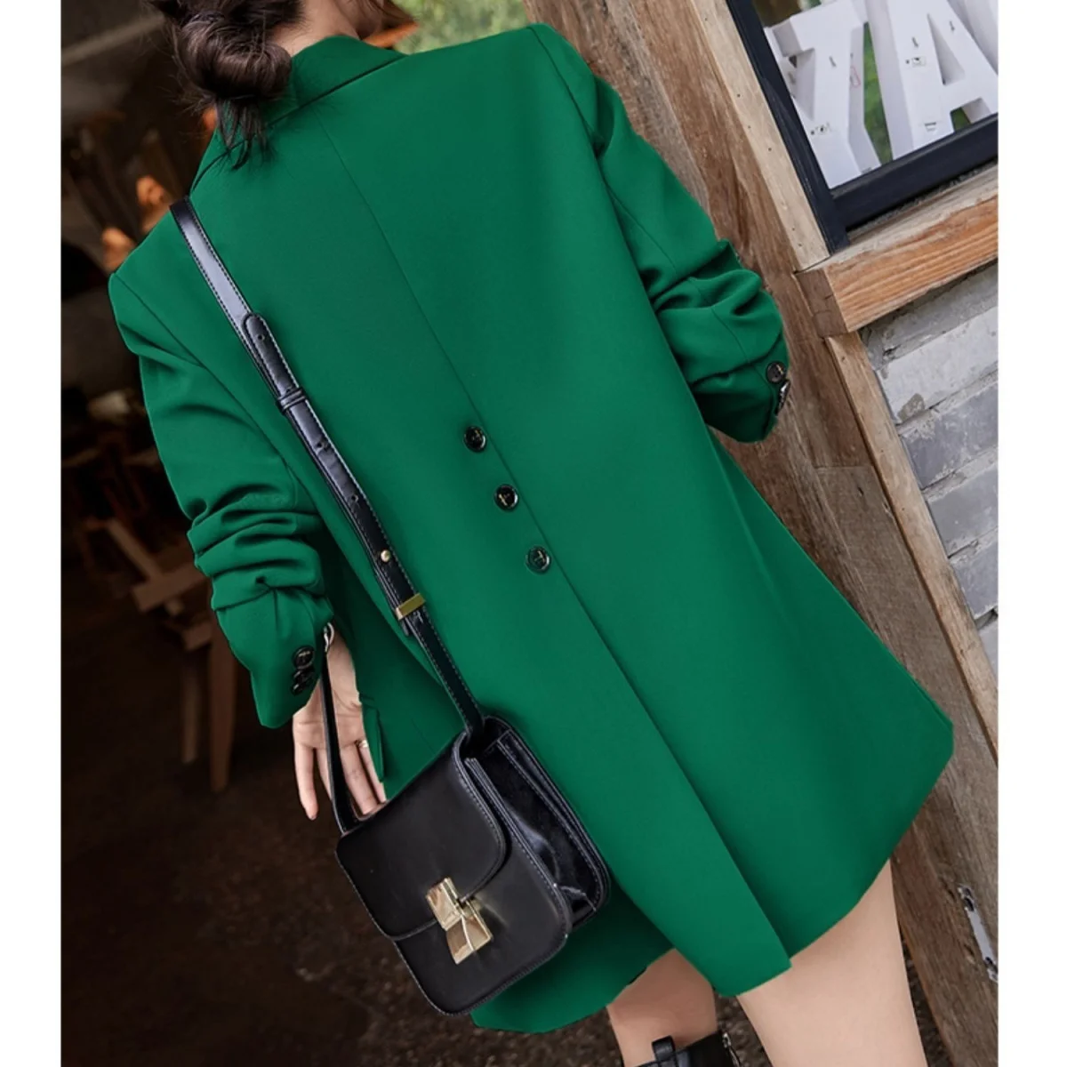 Dames cropped jas nieuw in externe kleding crop blazer vrouw plus-size textuur afslanken driedimensionaal glanzend vrouwelijk