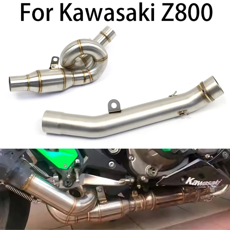 

For Kawasaki Z800 Racing Motorcycle Exhaust Middle Link Connect Muffler Tube Stainless Steel Slip On rotary mid section style