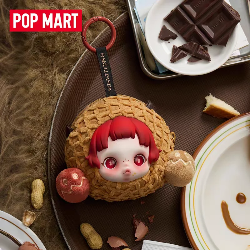 الأصلي POPMART SKULLPANDA سلسلة المسرح بدون نوم حقيبة سماعة الاذن الطرفية قلادة الوجه سلسلة جمع لعبة سلسلة الهدايا