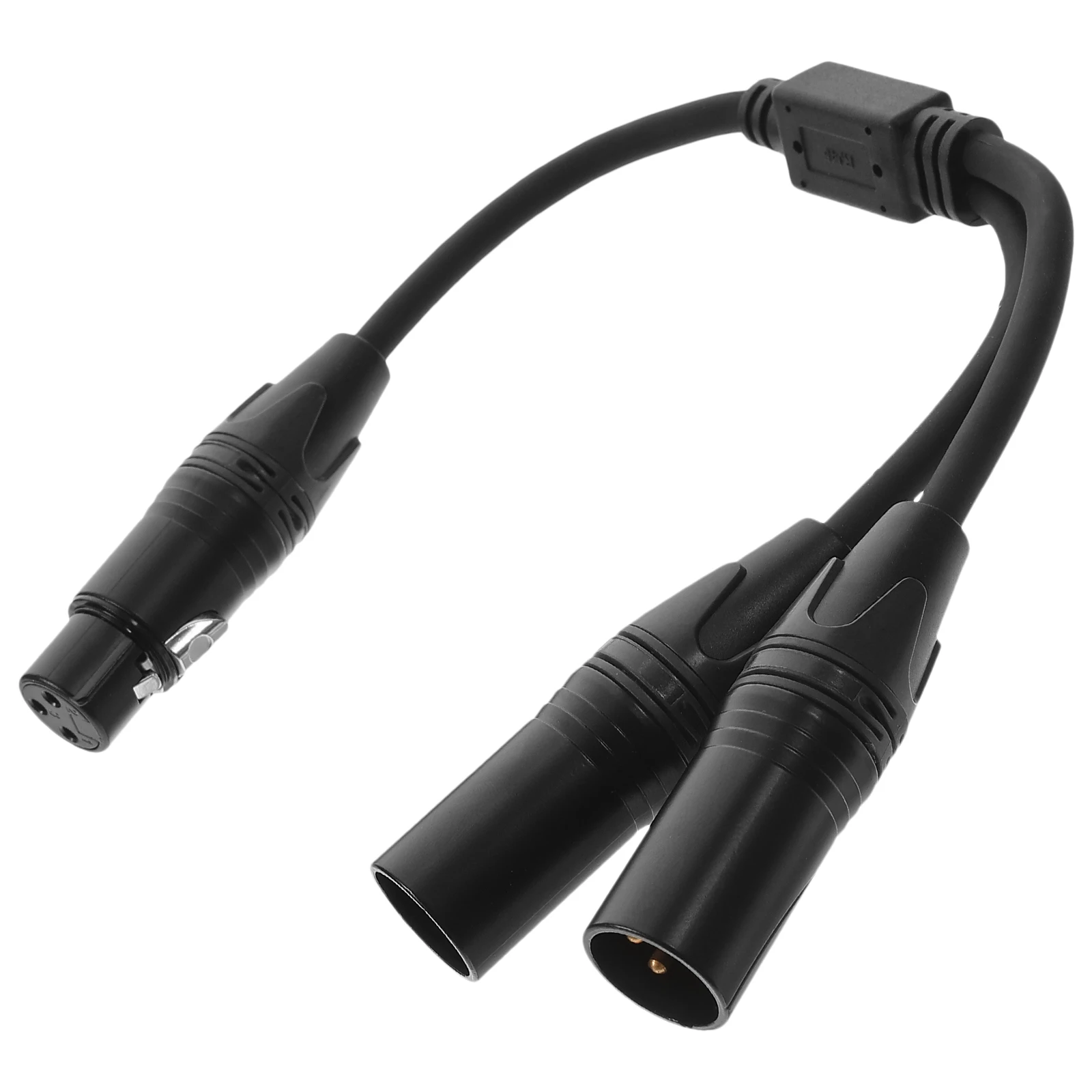 

Xlr Splitter Cable 1 Female To 2 Male 24Awg Oxygen-Free Copper Low Noise Shielding Audio Video Wire For Sound