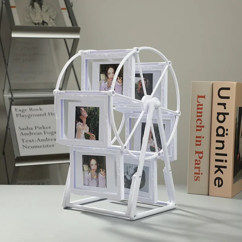 Desk Table Top Vintage Ferris Wheel Picture Frame,Personalized Family Photo Frame Shows for 12 Photos Christmas Birthday Gifts