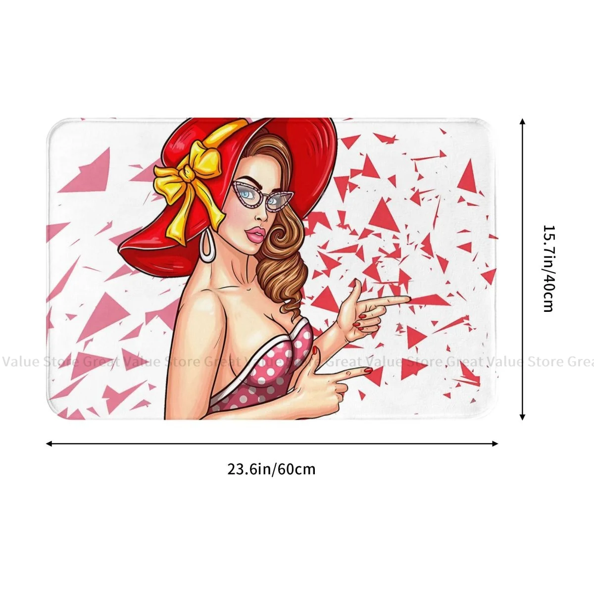 Pin Up Girl Non-slip Doormat NVDT Sexy Living Room Bedroom Mat Outdoor Carpet Flannel Modern Decor