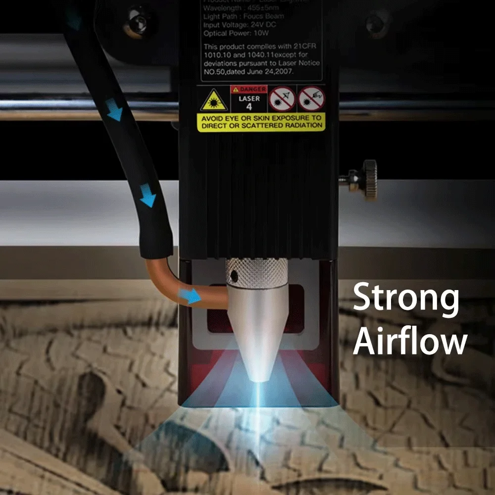 

Creality For Laser Engraving Machines CR-Laser Falcon 10W Air Assist Kit Upgrade - Strong Airflow Low Noise Workbench Accessory