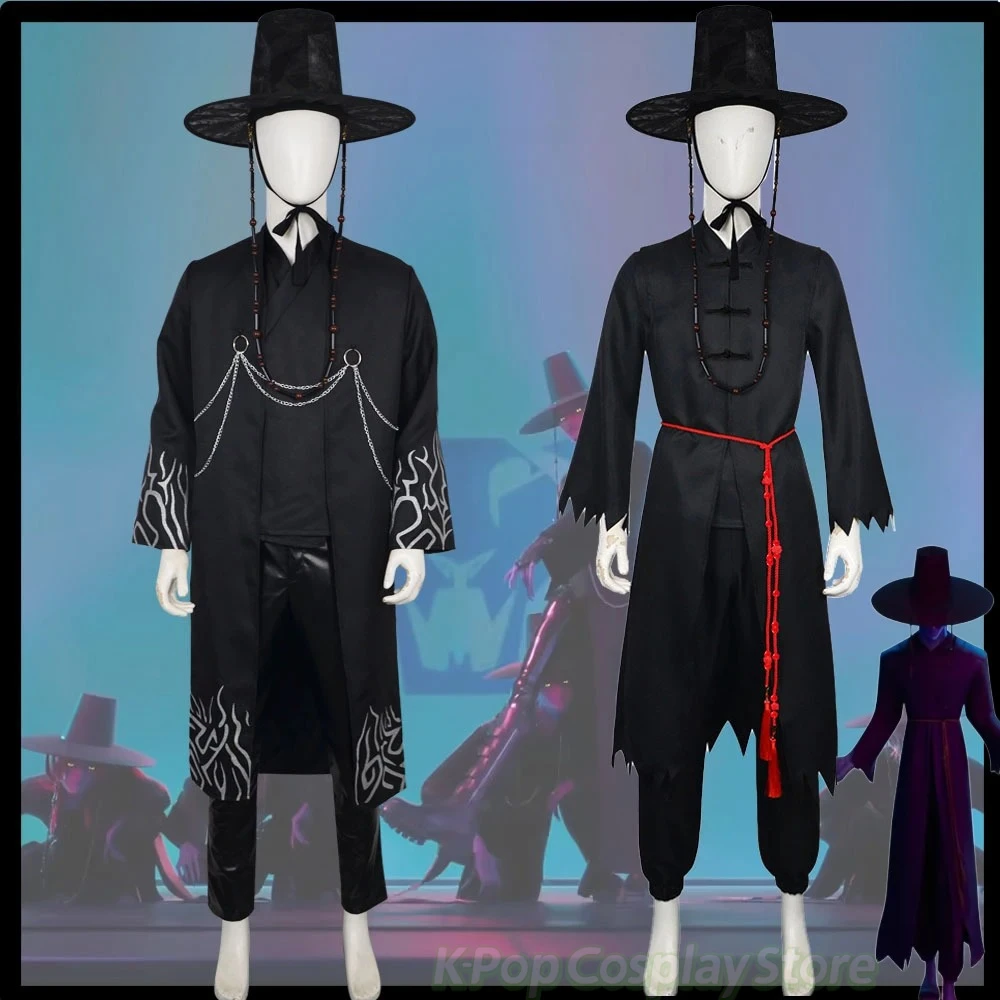 

New 2026 Movie KPop Demon Jinu Hunters Cosplay Costume Saja Boys Top Pants Set Stage Uniform Halloween Clothes