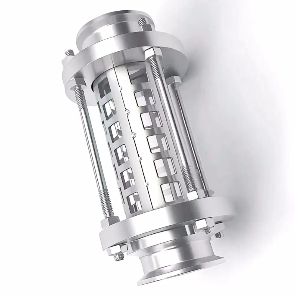 

Clamp Φ57Φ63m OD77.5mm Glass Tube Sight Glass With Protective Cover, SS304 Sanitary Clamp Direct Viewing Cup