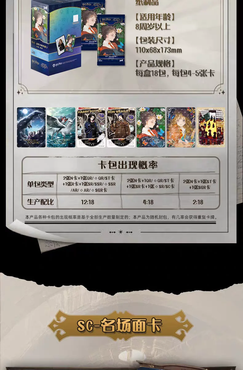 KAYOU Authentische Neue Harry Potter Zauberer-Sammelkarten - Starter-Edition - Anime-Film-Merchandise und Geschenke für die Feiertage – Detail 11