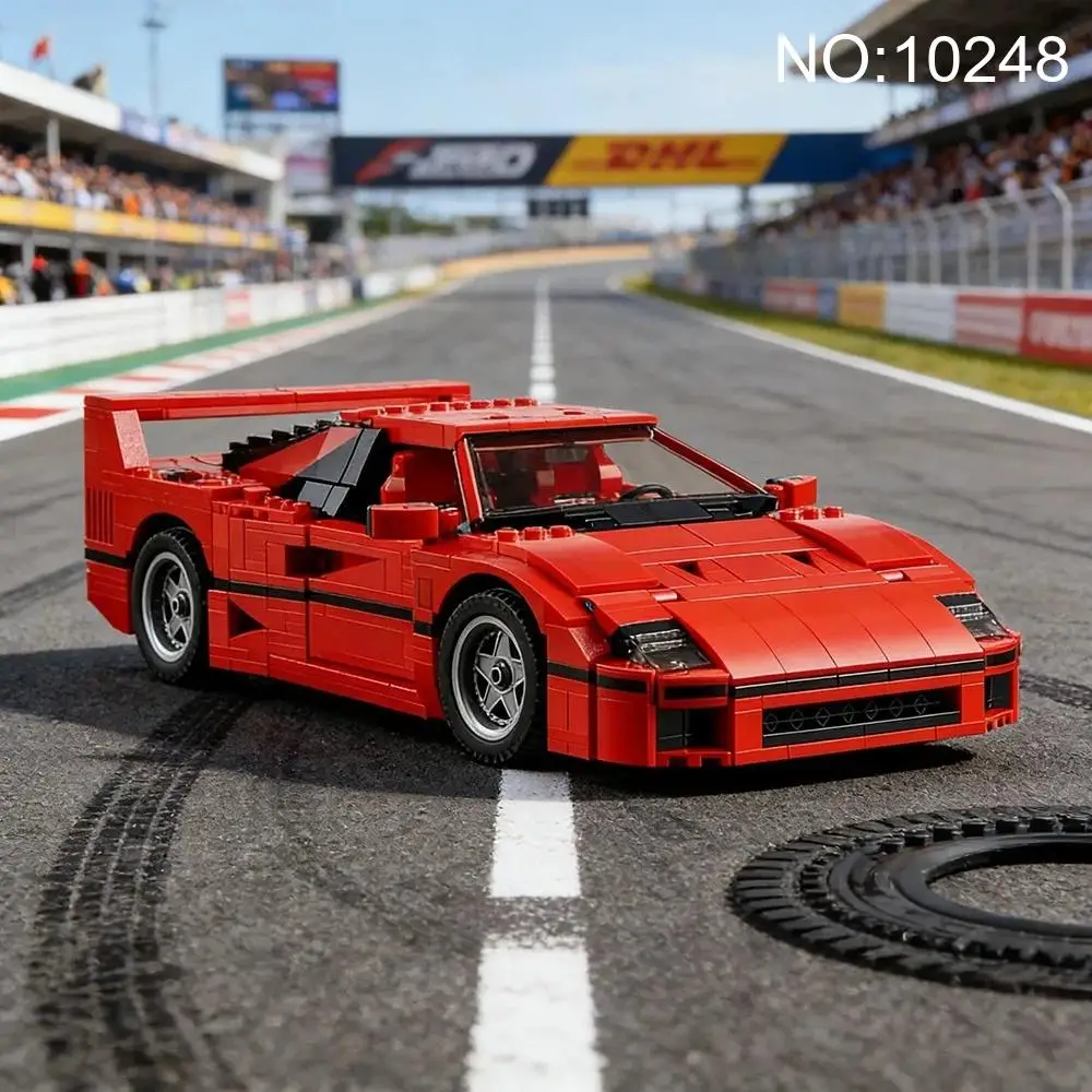 Fiery Red Edition Hypercar Construction  - Intricate Technical Racing Model, Expert-Level Assembly Challenge for Adult Hobbyists