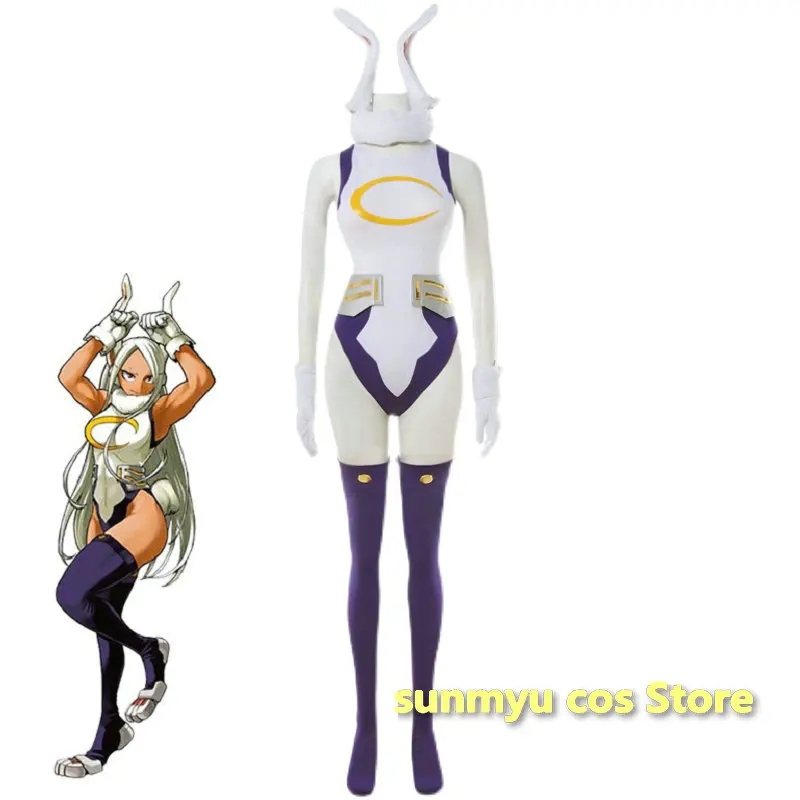 

Rabbit Hero Miruko Cosplay Costume MHA Boku no Hiro Akademia Cosplay Sexy Jumpsuit BNHA Bunny Girl Cosplay Rompers Suit