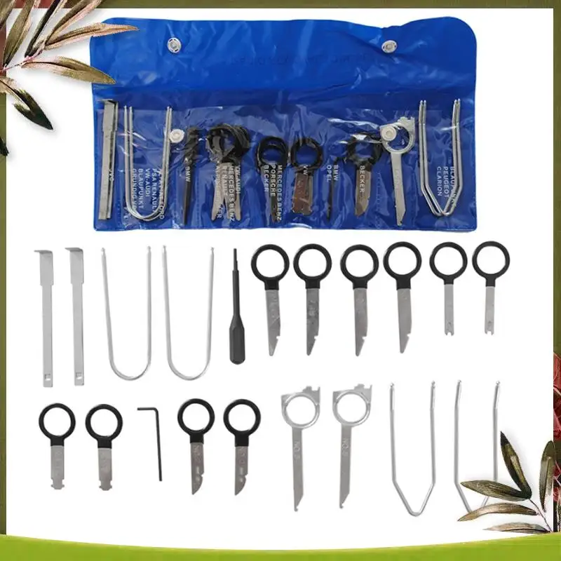 

AB98-20Pcs Stereo Dash CD Player Removal Tool Set Automobile Replacement Parts Car Radio Audio Removal Install Key Kit
