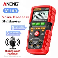 ANENG M109 Digital Multimeter 4000 count AC/DC Voice Broadcast Electrical Instruments Tester Auto Multimetro Profesional Meter