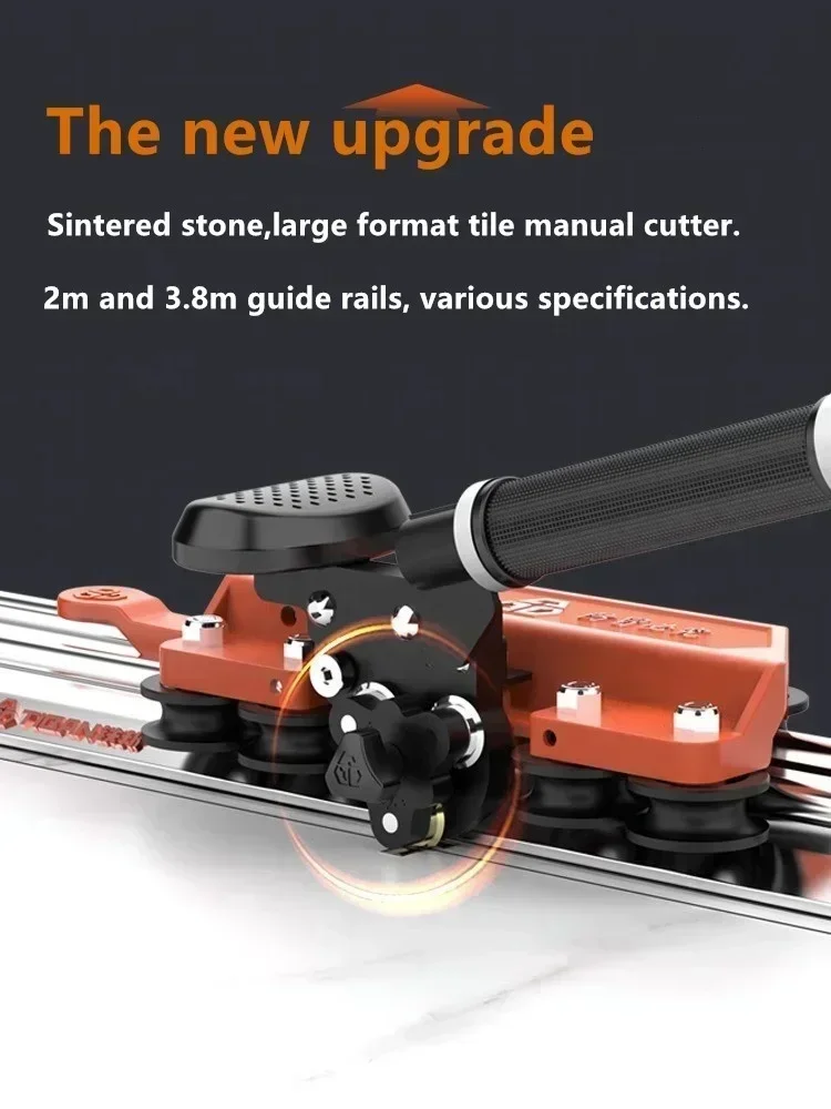 Large format Ceramic tile cutter sintered stone  porcelain 2m to 3.8m manual tile cutter with guide rails